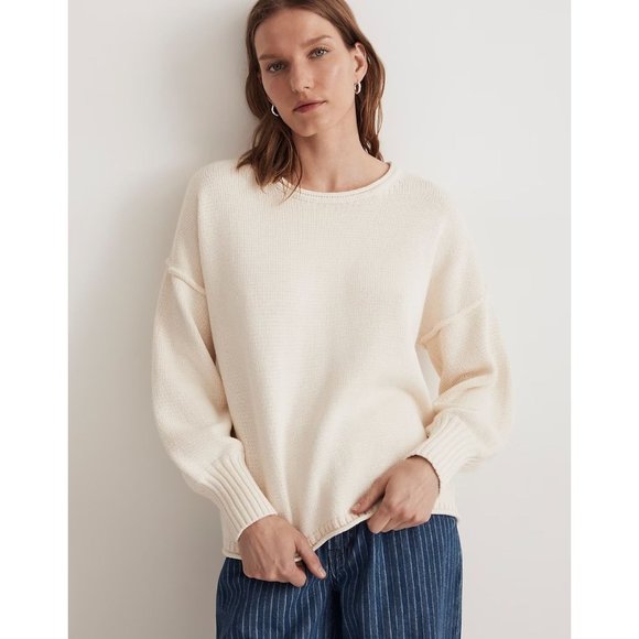 Madewell Sweaters - Madewell Conway Pullover Sweater Ivory Size XS NWT